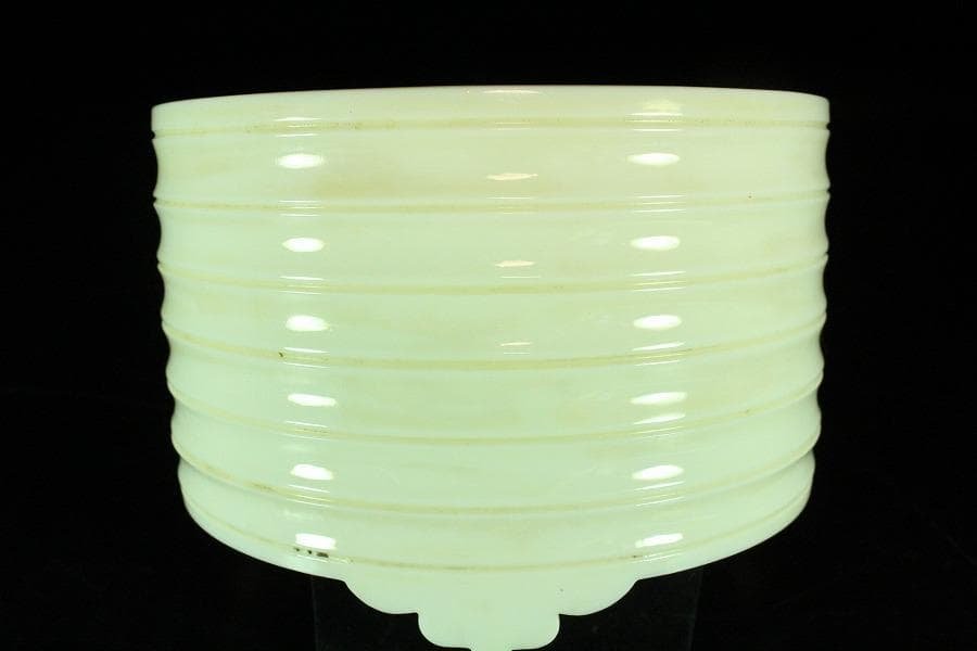 中国美術 白磁 香炉 φ15cm 茶道具 香具(K-RC960)