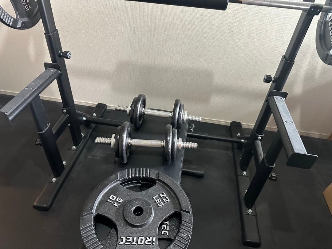 引取限定 リーディングエッジ ラック バーベル スクワットパッドセット