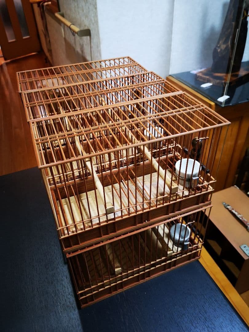 《季節限定出品》メジロ籠&寝かせ籠【最高級/優良籠】※真鍮製餌受　※限定購入特典