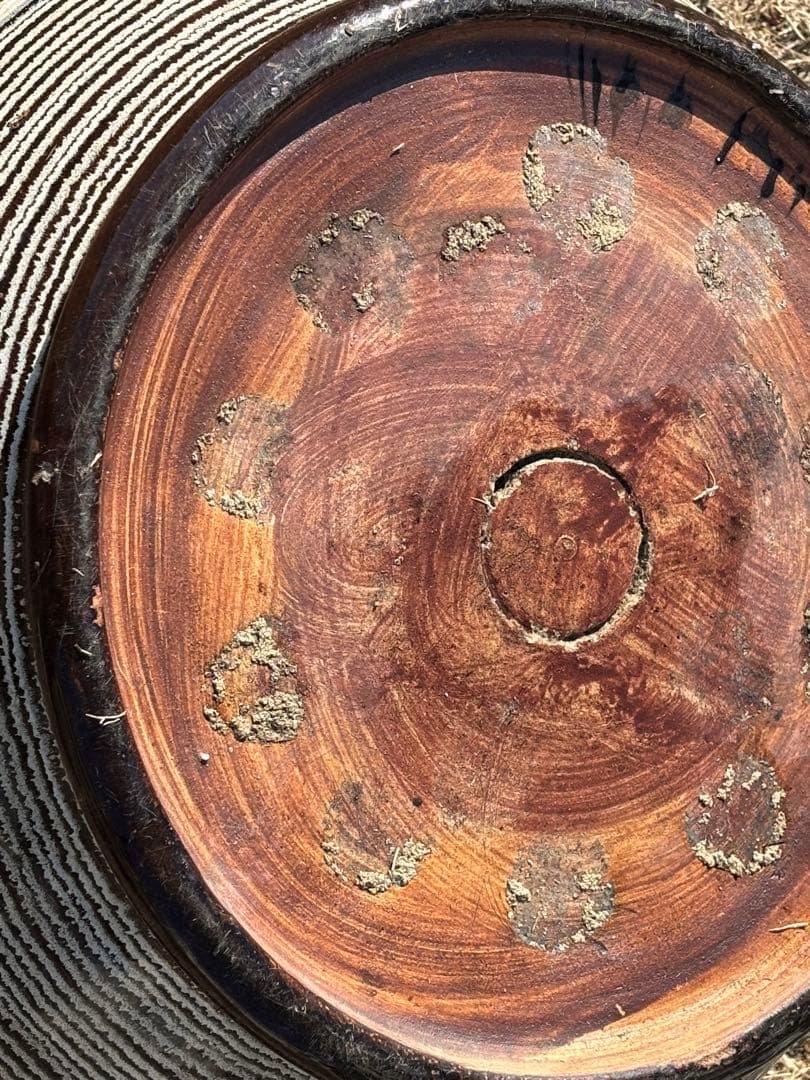 専用出品です。 大型火鉢　装飾的な模様の 陶器　昭和初期　昭和レトロ