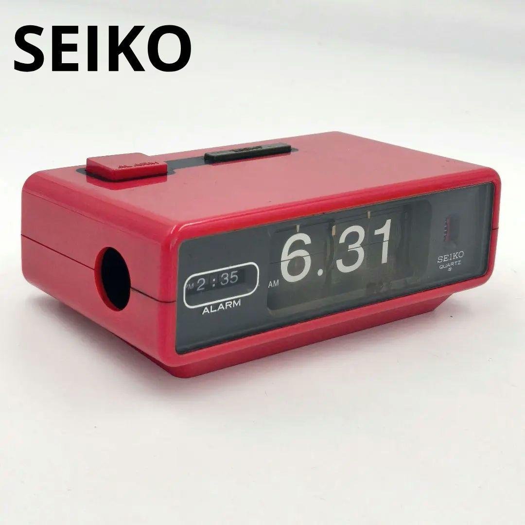 【希少 稼働】セイコー 時計 パタパタ 昭和レトロ 激レア 単1電池 QN407